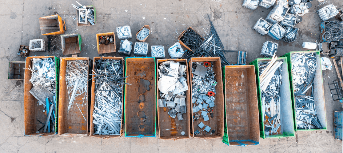 metal recycling in skips